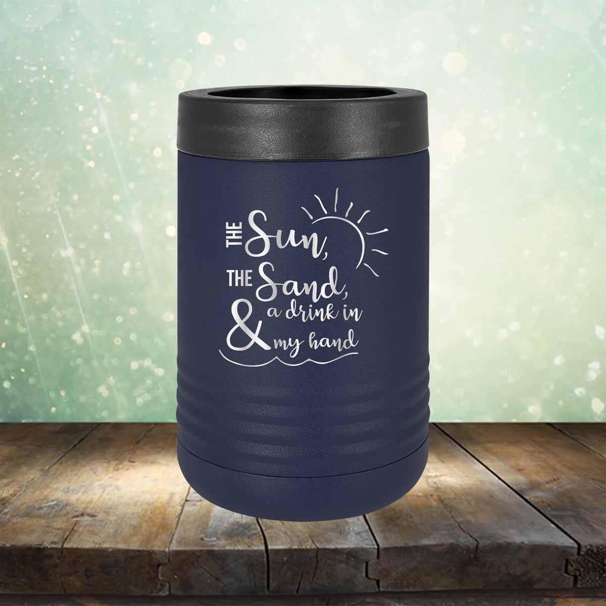 The Sun, The Sand &amp; A Drink in My Hand - Laser Etched Tumbler Mug