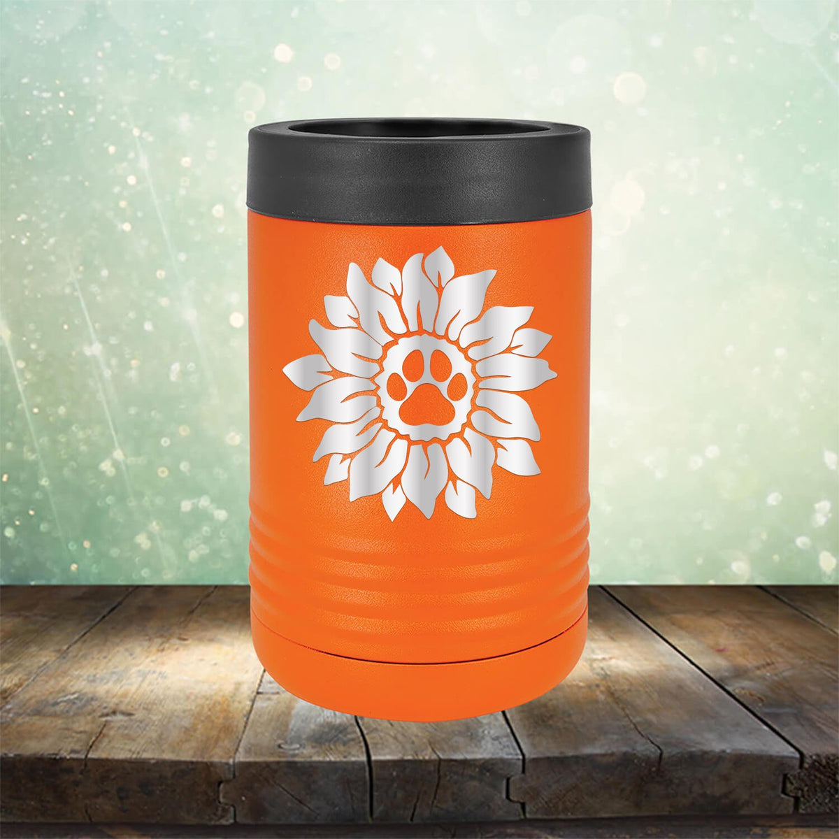 Dog Paw Sunflower - Laser Etched Tumbler Mug