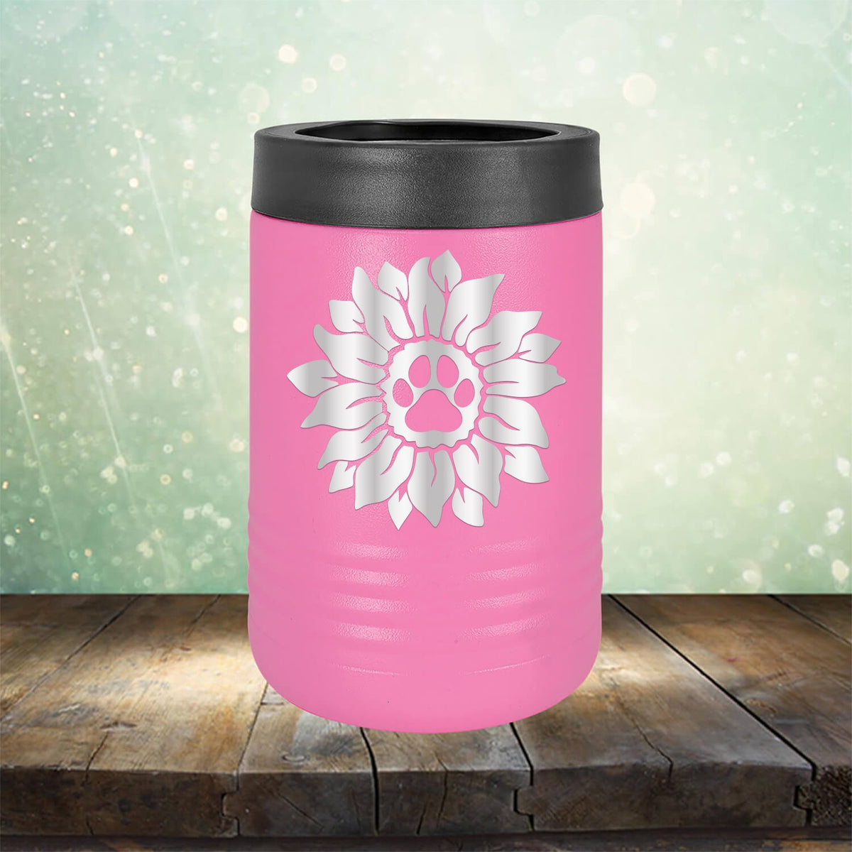 Dog Paw Sunflower - Laser Etched Tumbler Mug