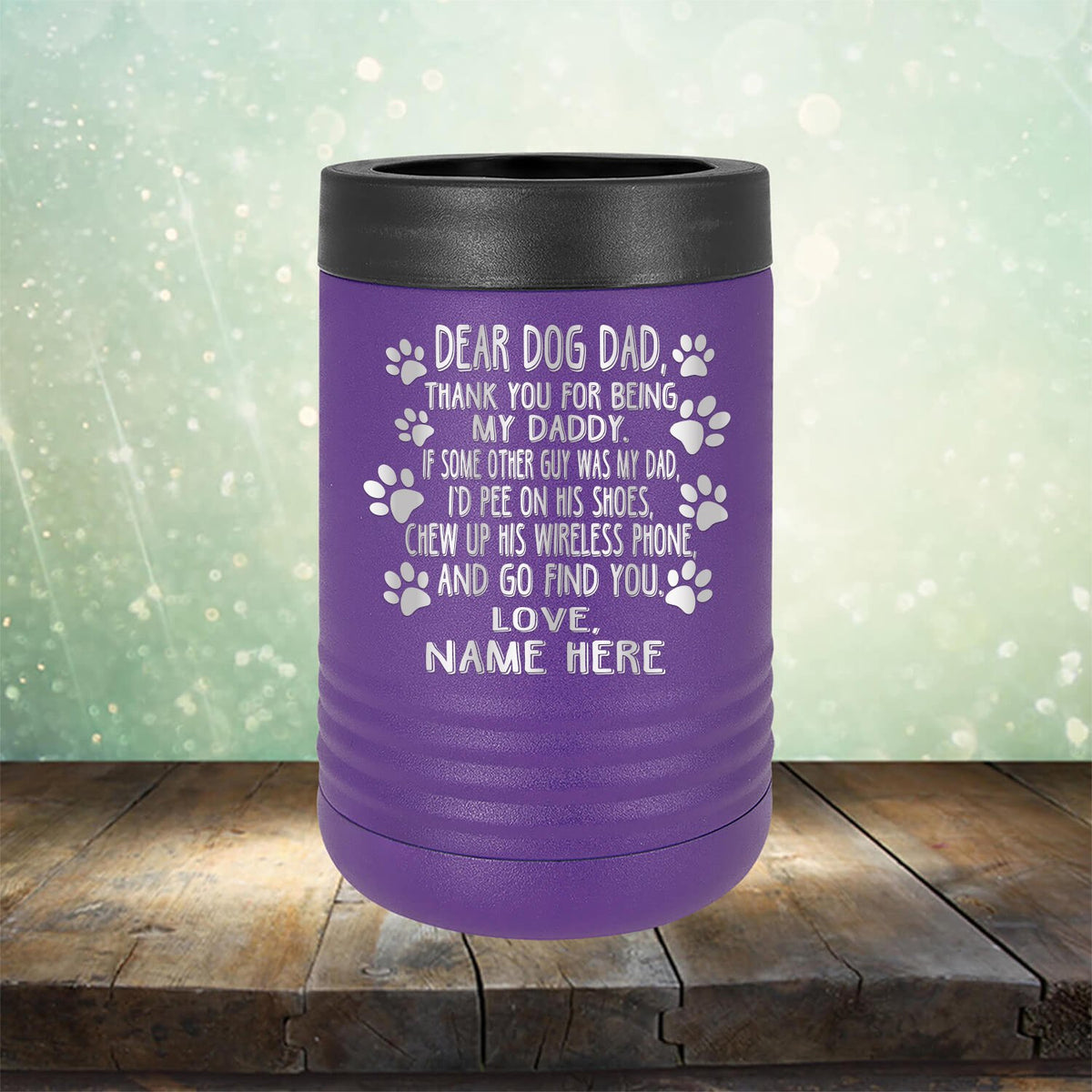 Dear Dog Dad Thank You For Being My Daddy - Laser Etched Tumbler Mug