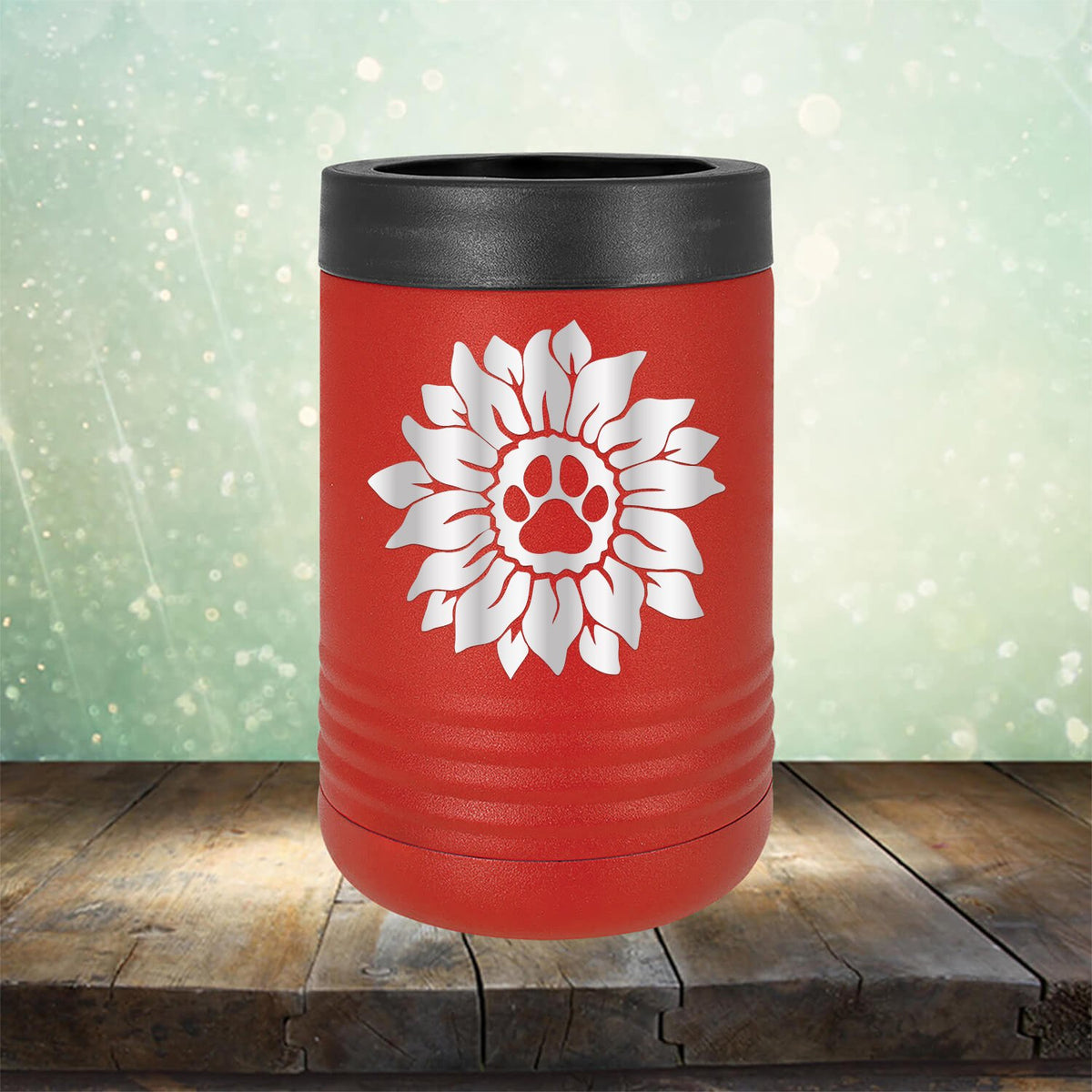 Dog Paw Sunflower - Laser Etched Tumbler Mug