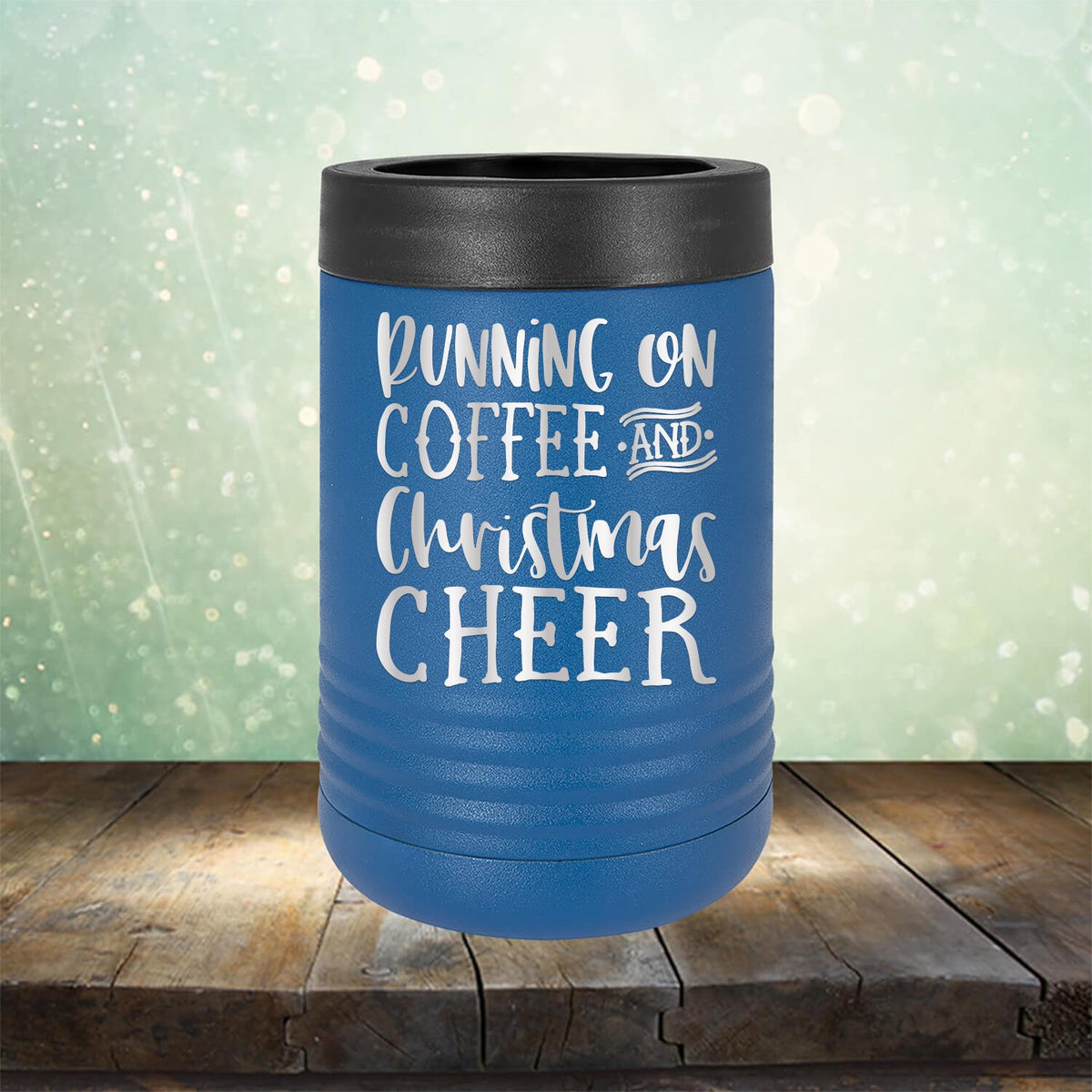 Running on Coffee and Christmas Cheer - Laser Etched Tumbler Mug