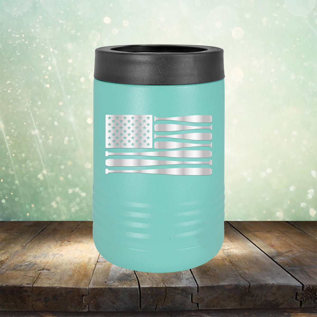American Flag Baseball - Laser Etched Tumbler Mug