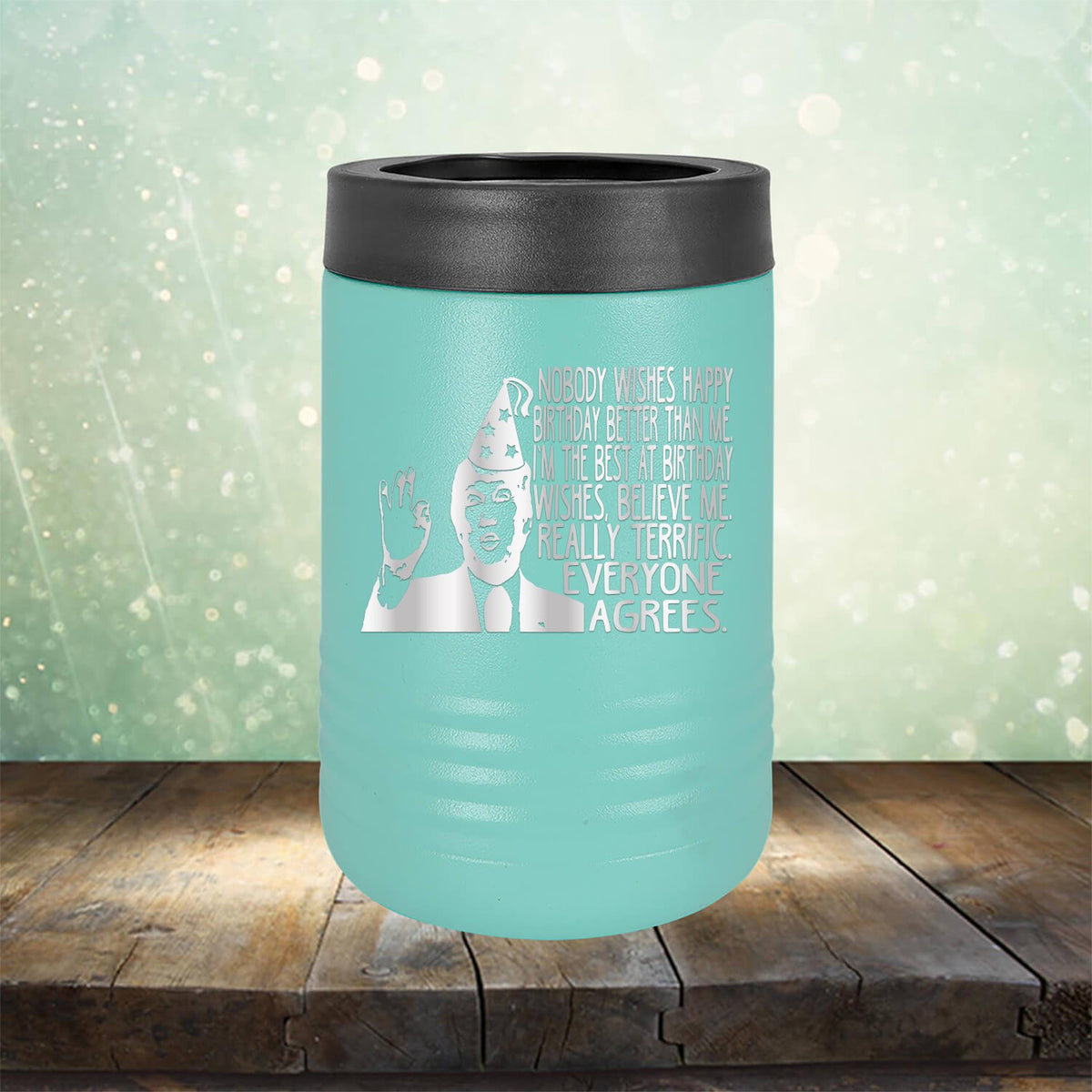 Nobody Wishes Happy Birthday Better Than Me TRUMP - Laser Etched Tumbler Mug