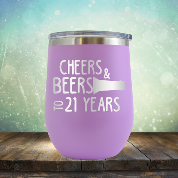 Cheers &amp; Beers to 21 Years - Stemless Wine Cup