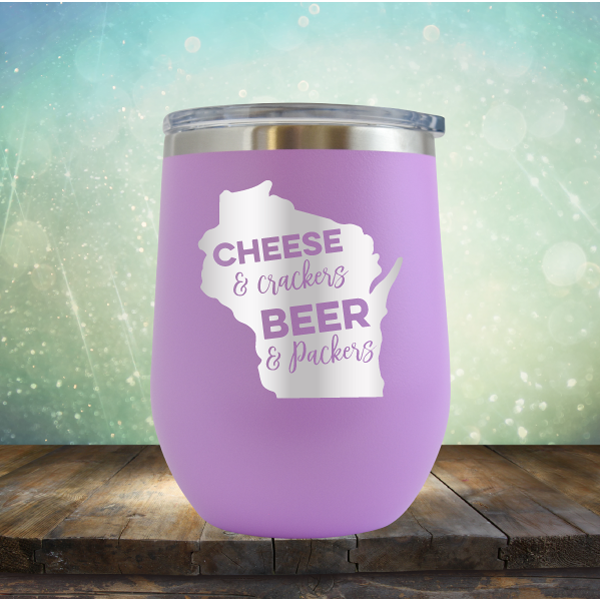 Cheese &amp; Crackers Beer &amp; Packers - Stemless Wine Cup
