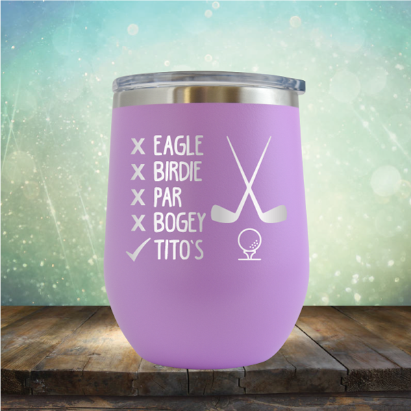 Eagle Birdie Par Bogey Tito&#39;s - Stemless Wine Cup