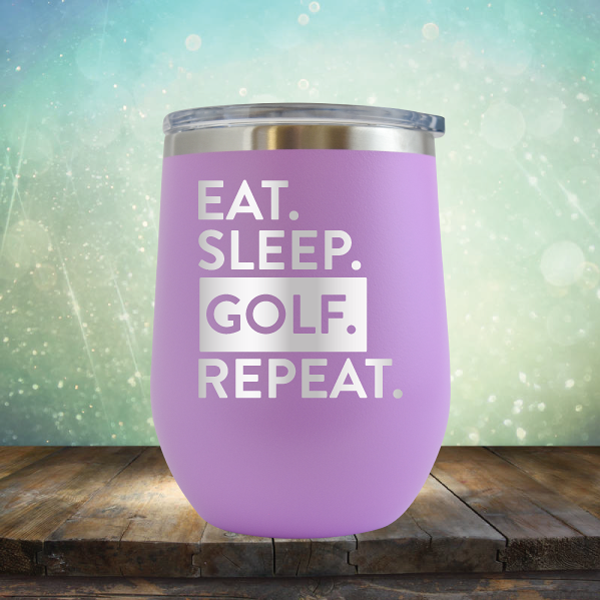 Eat Sleep Golf Repeat - Stemless Wine Cup