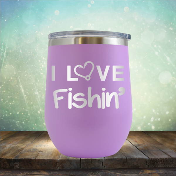 I Love Fishing - Stemless Wine Cup