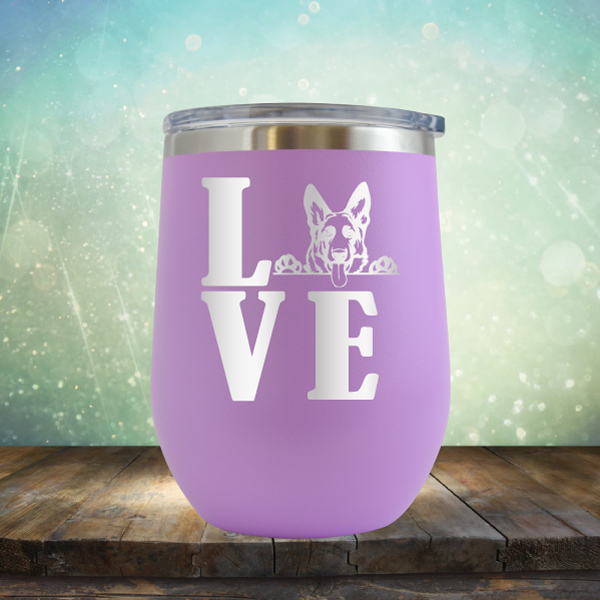 Love German Shepard - Stemless Wine Cup