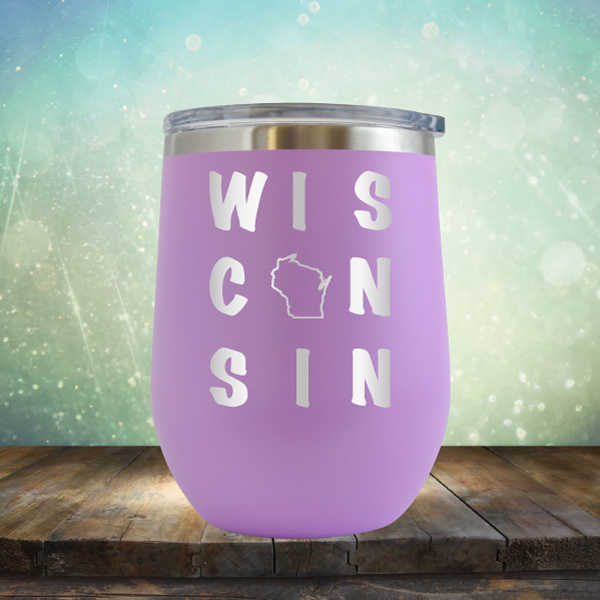 Wisconsin Written Out - Stemless Wine Cup