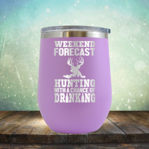 Weekend Forecast Hunting with A Chance of Drinking - Stemless Wine Cup