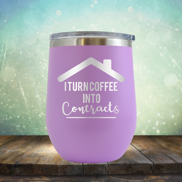 I Turn Coffee into Contracts - Stemless Wine Cup