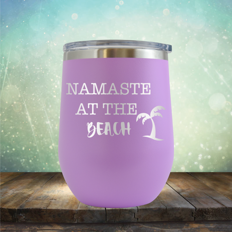 Namaste at the Beach - Stemless Wine Cup
