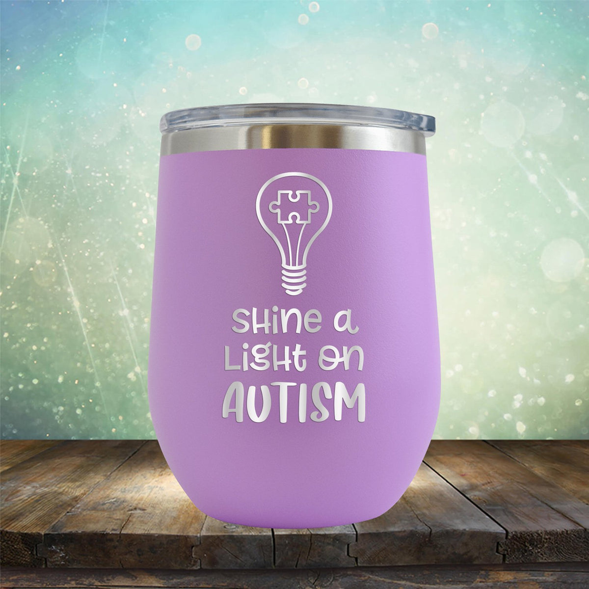 Shine A Light on Autism - Wine Tumbler