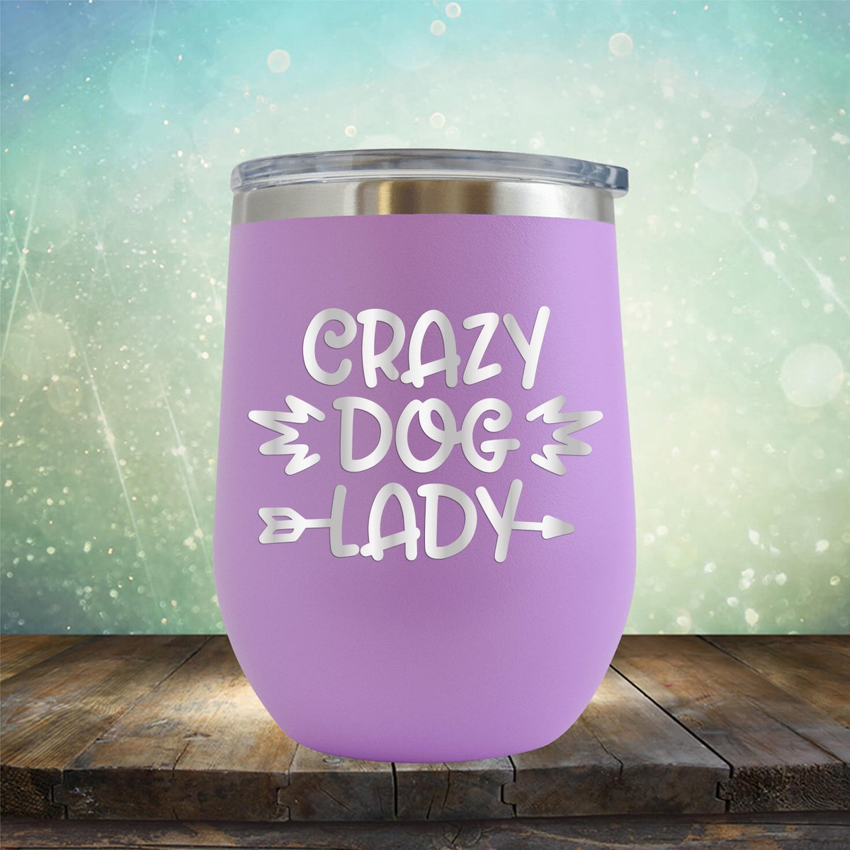 Crazy Dog Lady - Stemless Wine Cup