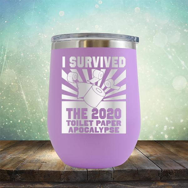 I Survived 2020 Toilet Paper Apocalypse - Stemless Wine Cup