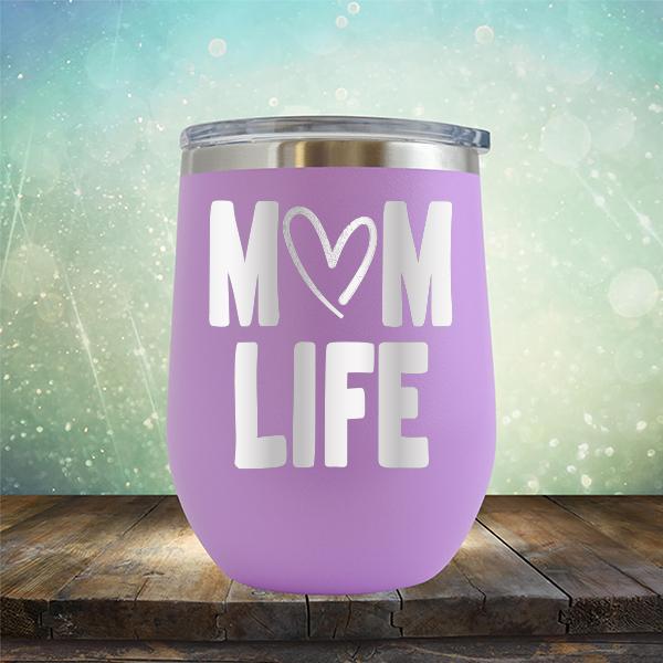 Mom Life with Heart - Stemless Wine Cup