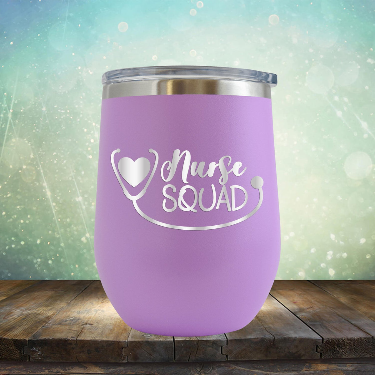 Nurse Squad With Stethoscope - Stemless Wine Cup