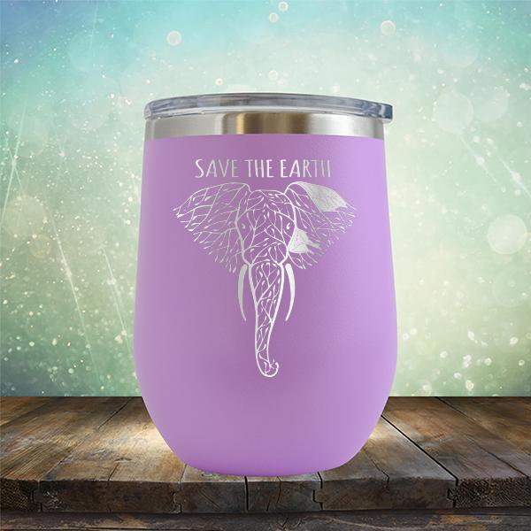 Save Elephants Save The Earth - Stemless Wine Cup