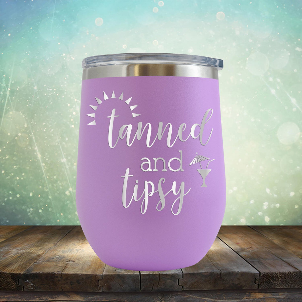 Tanned and Tipsy - Stemless Wine Cup