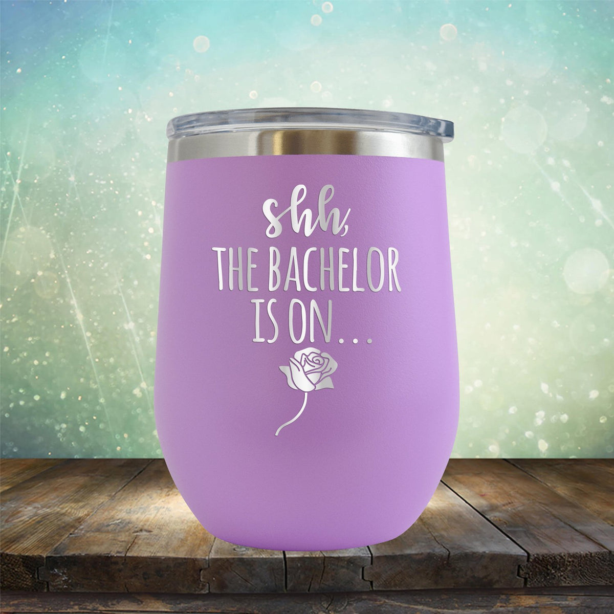 Shh... The Bachelor is On - Stemless Wine Cup