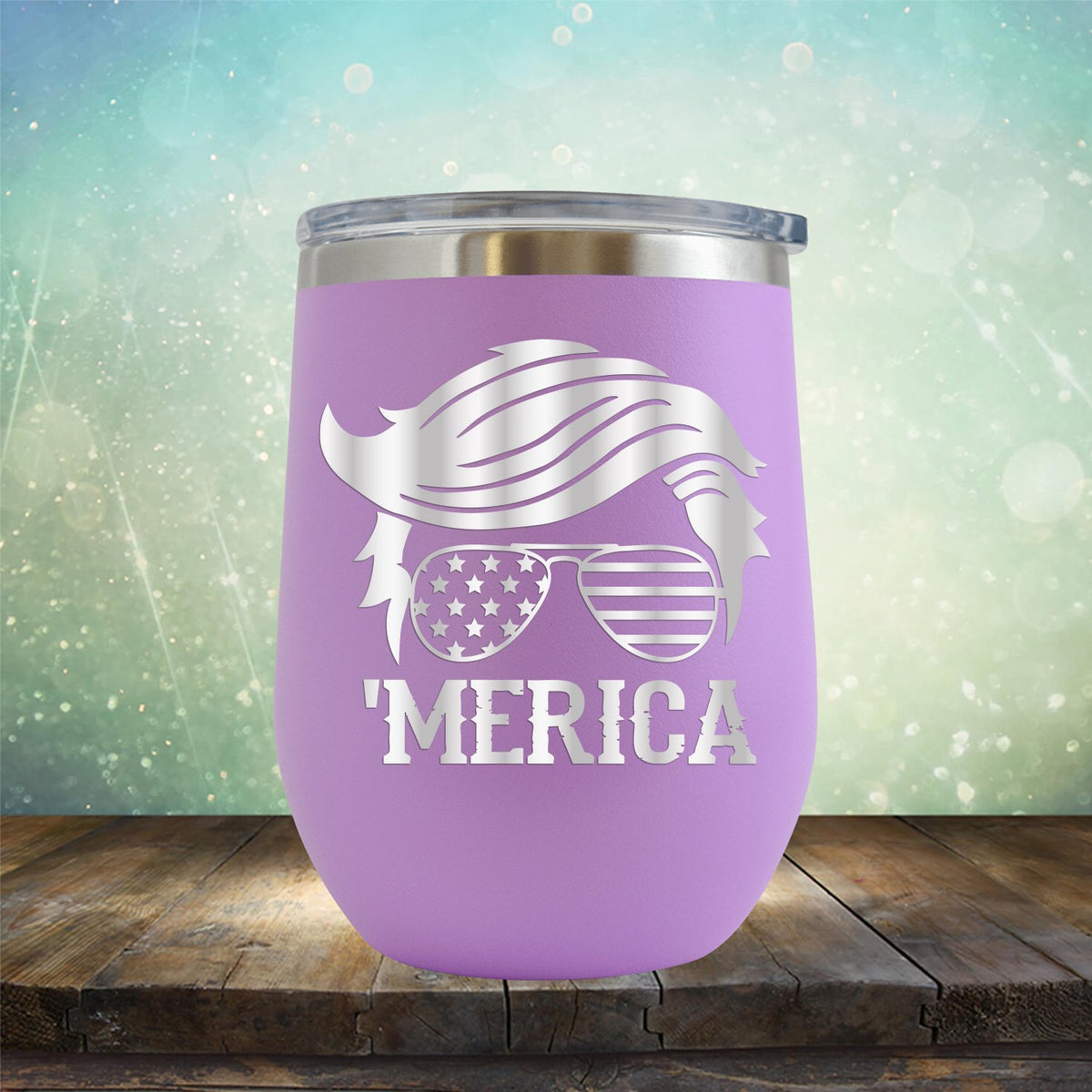 Trump Merica Glasses - Stemless Wine Cup