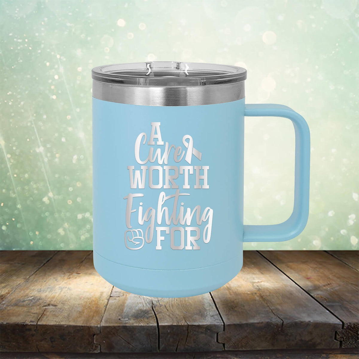 A Cure Worth Fighting For - Laser Etched Tumbler Mug