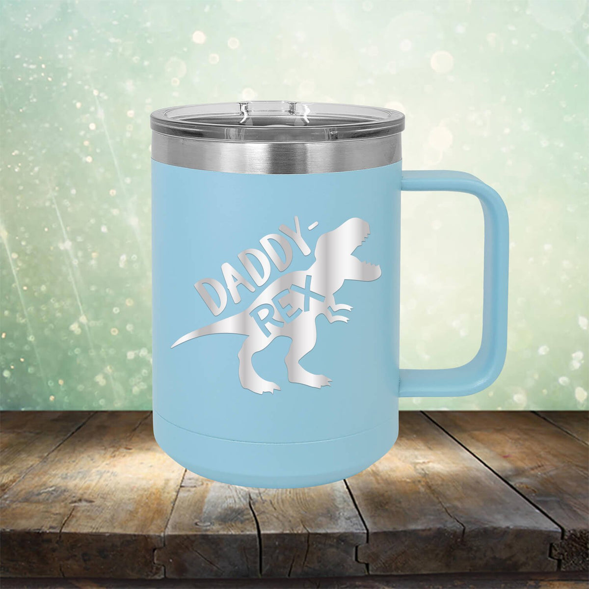 Daddy Rex Dinosaur - Laser Etched Tumbler Mug