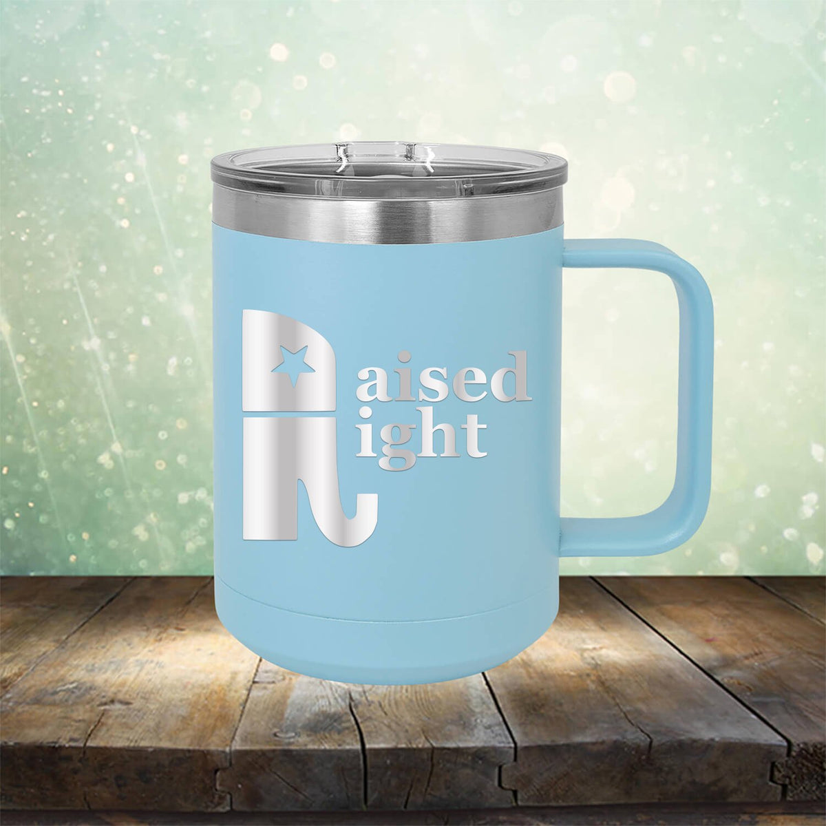 Elephant Raised Right - Laser Etched Tumbler Mug