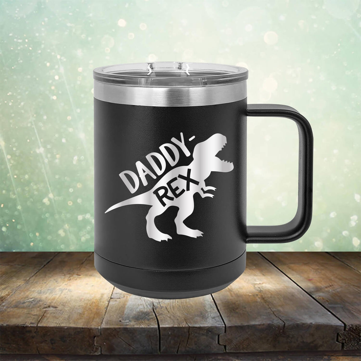 Daddy Rex Dinosaur - Laser Etched Tumbler Mug