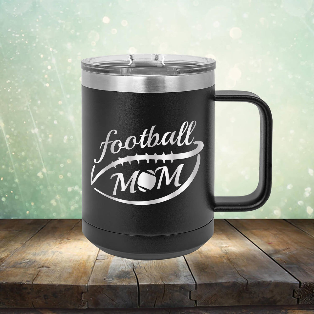 Football Mom - Laser Etched Tumbler Mug