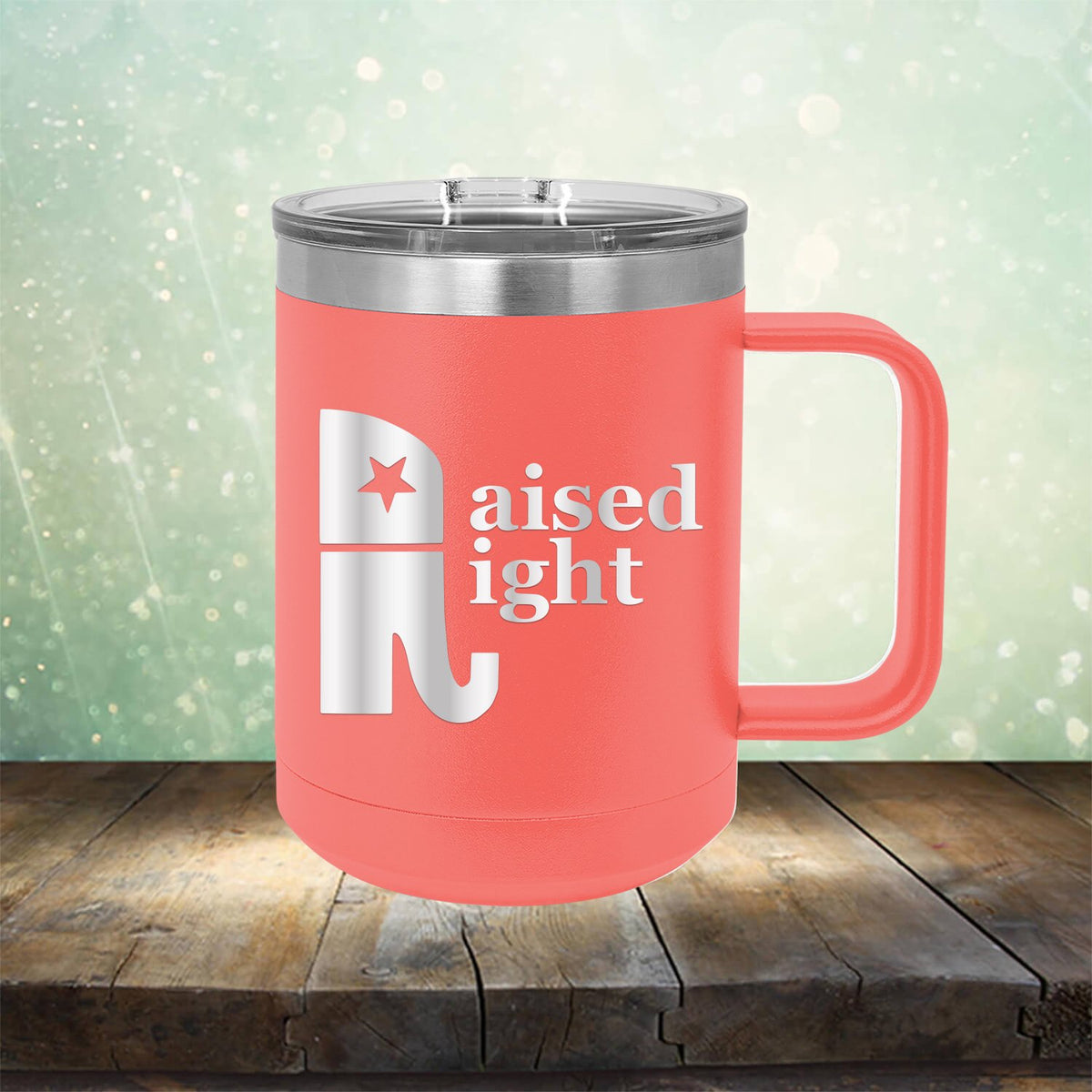 Elephant Raised Right - Laser Etched Tumbler Mug