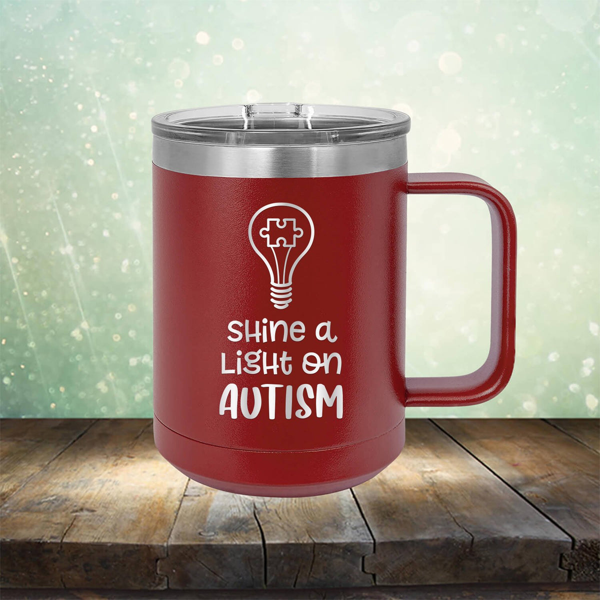 Shine A Light on Autism - Laser Etched Tumbler Mug