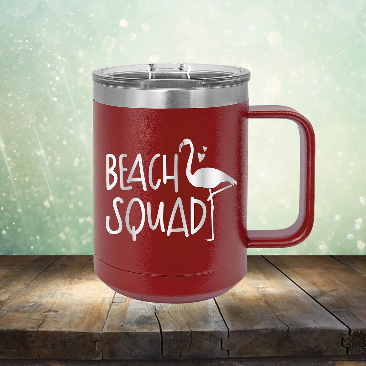 Beach Squad with Swan - Laser Etched Tumbler Mug