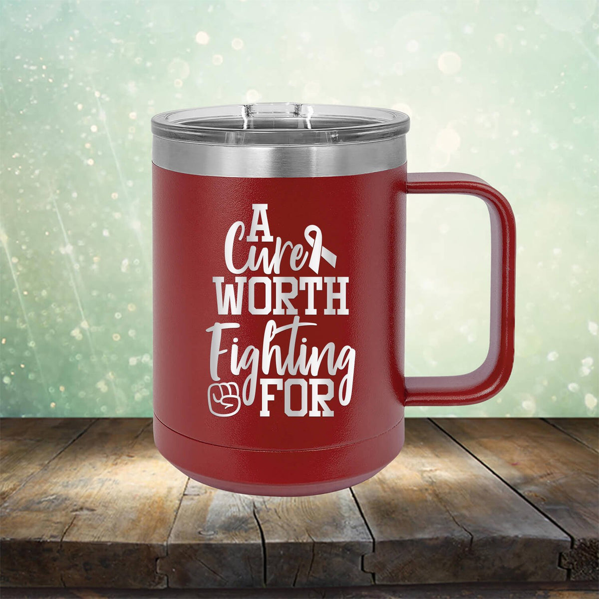 A Cure Worth Fighting For - Laser Etched Tumbler Mug