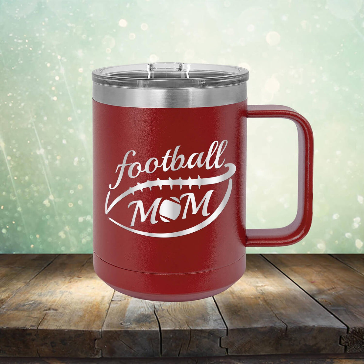 Football Mom - Laser Etched Tumbler Mug