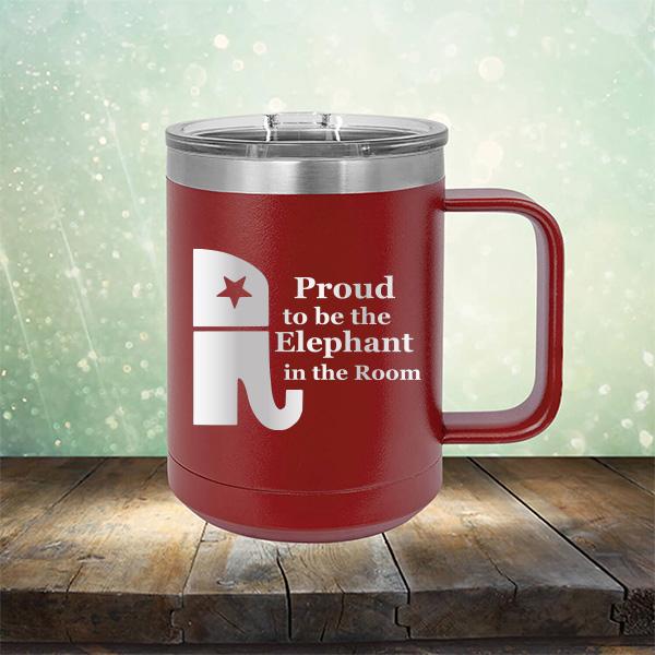 Proud To Be The Elephant in the Room - Laser Etched Tumbler Mug