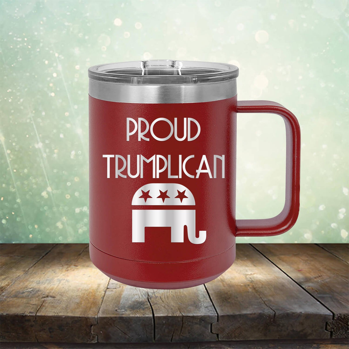 Proud Trumplican Elephant - Laser Etched Tumbler Mug