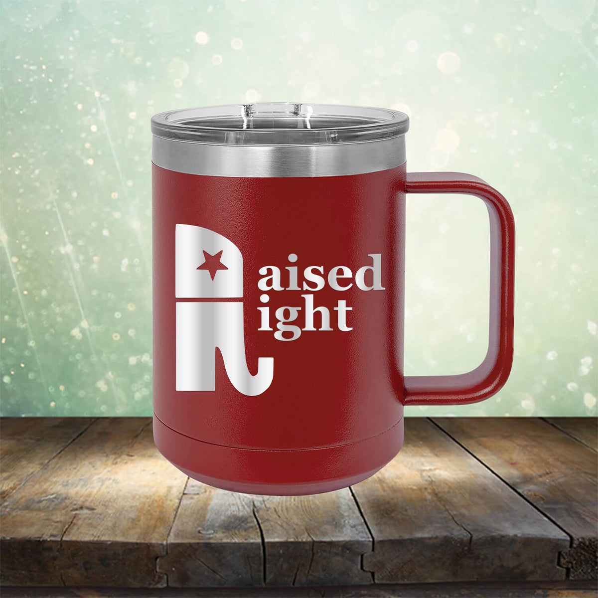 Elephant Raised Right - Laser Etched Tumbler Mug