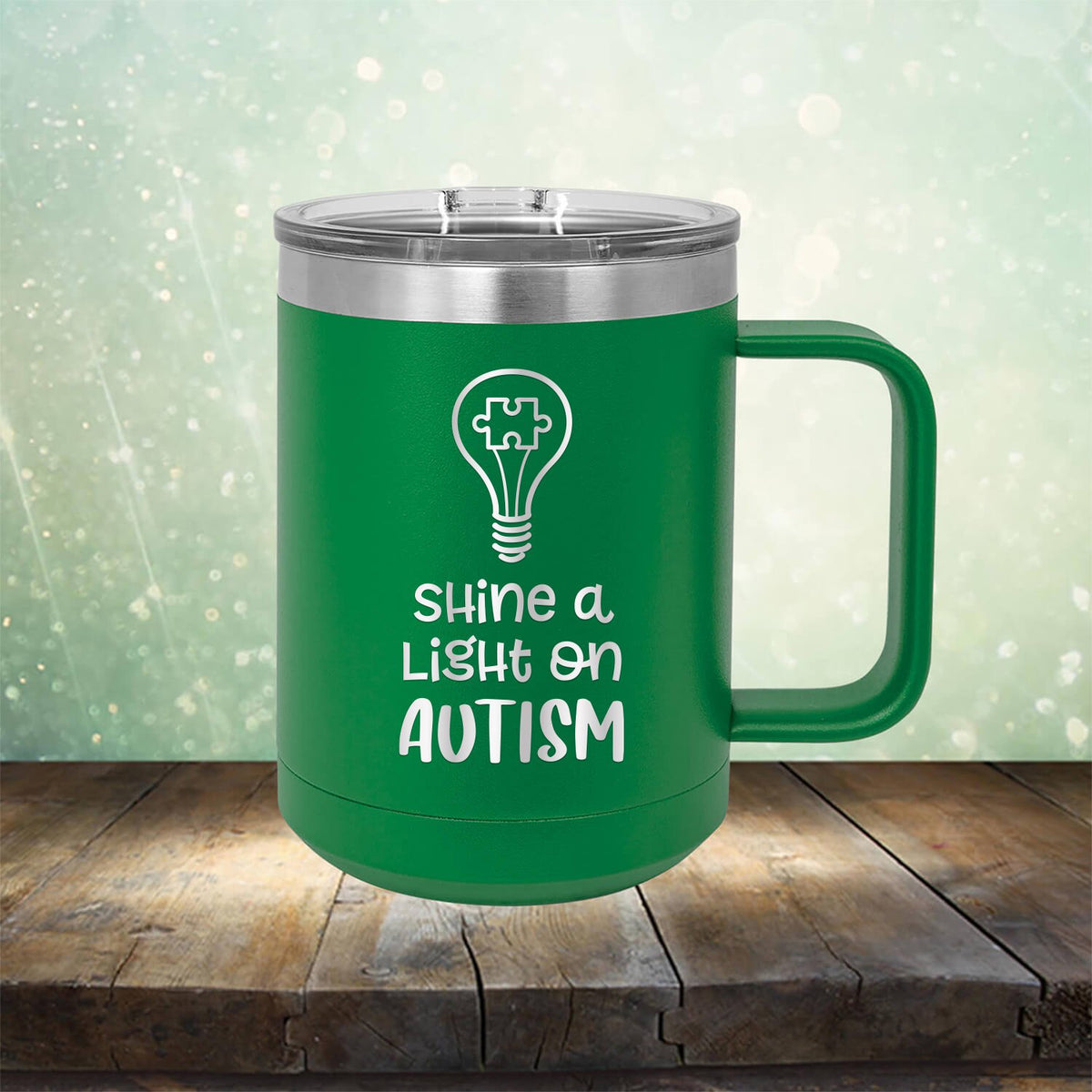 Shine A Light on Autism - Laser Etched Tumbler Mug