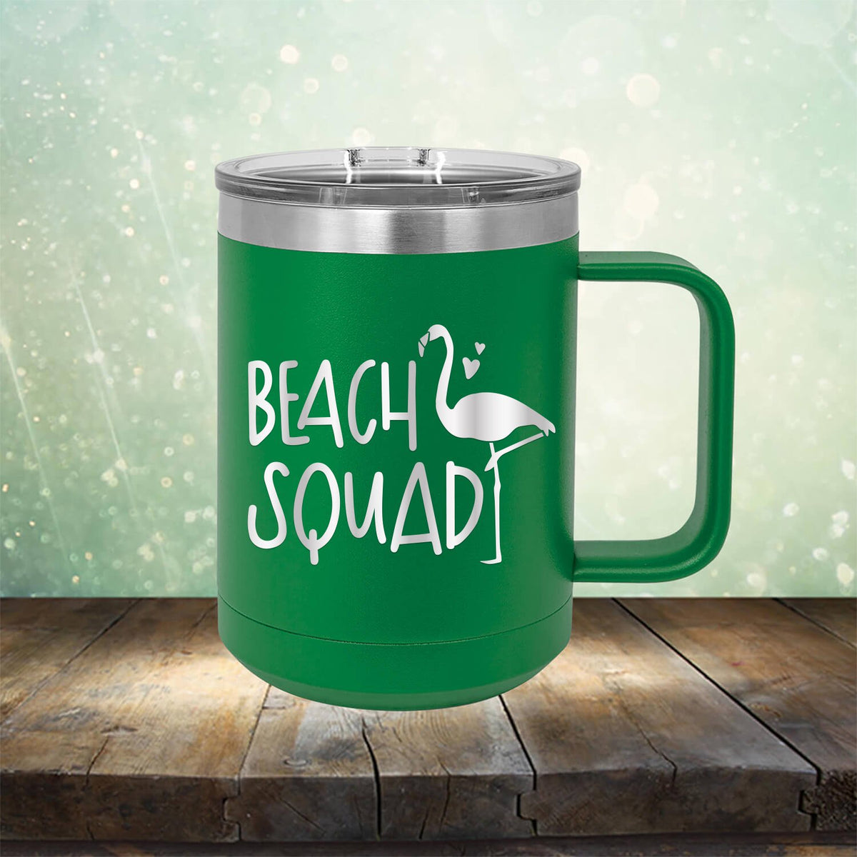 Beach Squad with Swan - Laser Etched Tumbler Mug