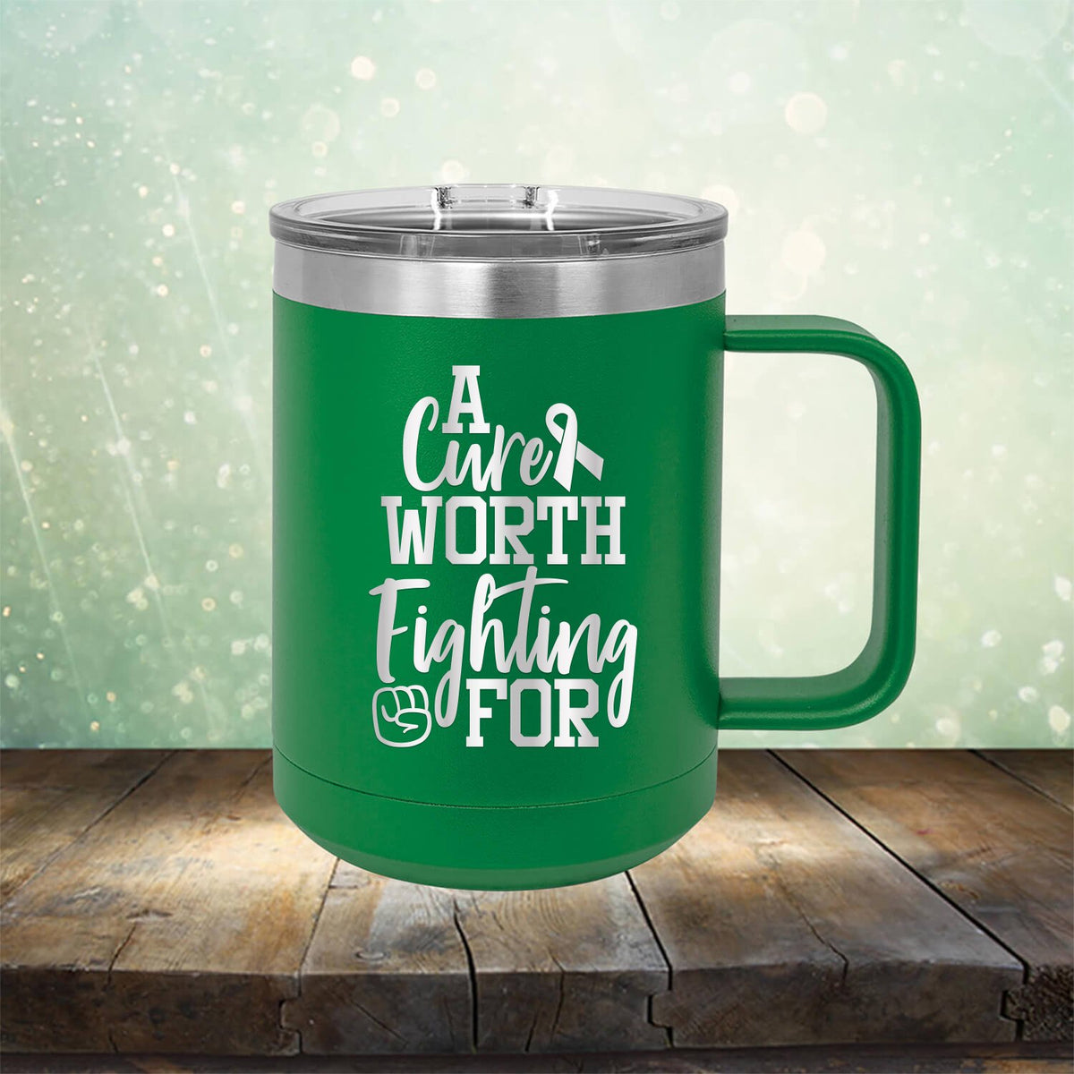 A Cure Worth Fighting For - Laser Etched Tumbler Mug
