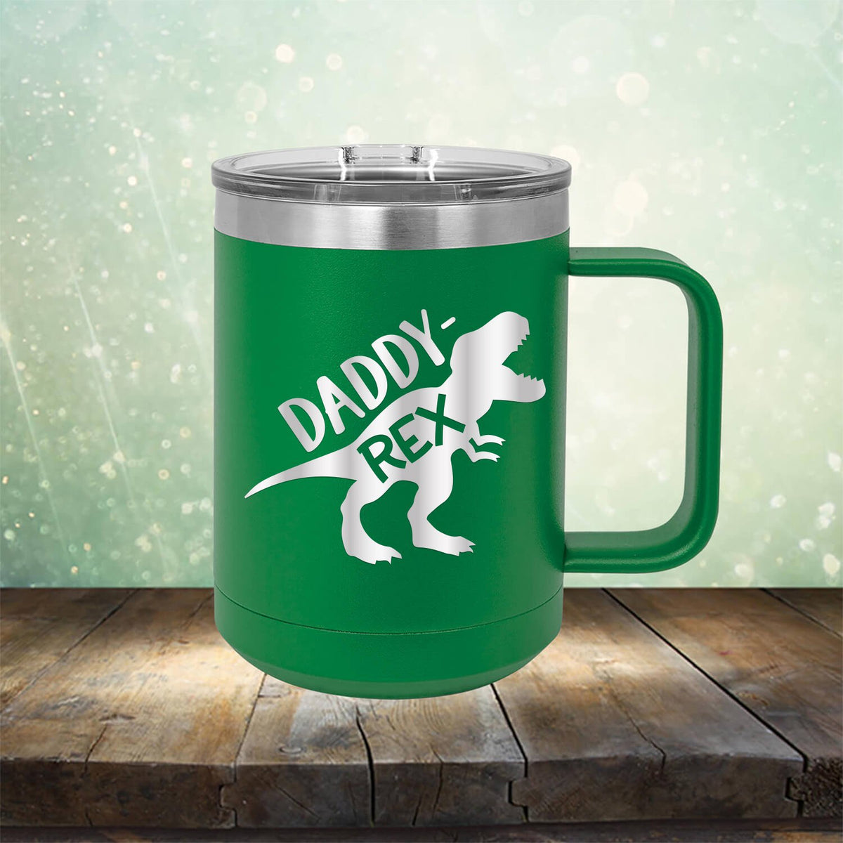 Daddy Rex Dinosaur - Laser Etched Tumbler Mug