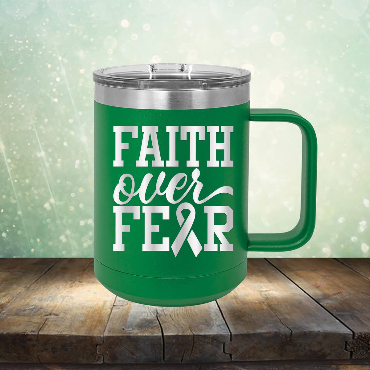 Faith Over Fear - Laser Etched Tumbler Mug