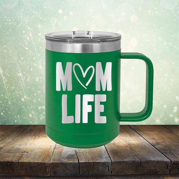 Mom Life with Heart - Laser Etched Tumbler Mug