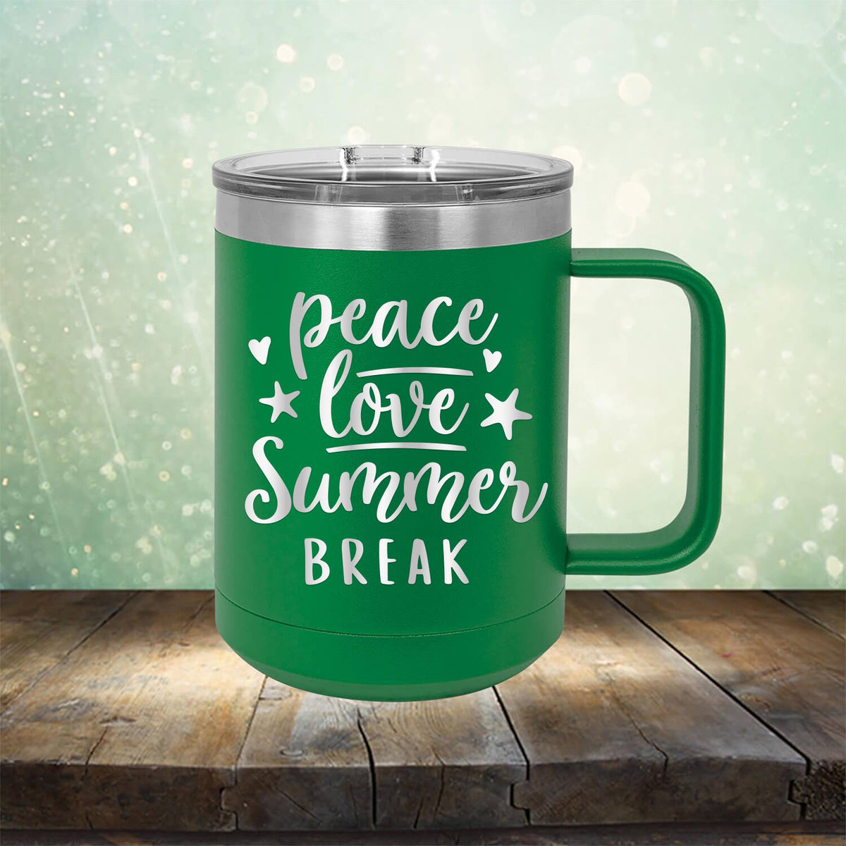 Peace Love Summer Break - Laser Etched Tumbler Mug