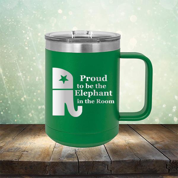 Proud To Be The Elephant in the Room - Laser Etched Tumbler Mug