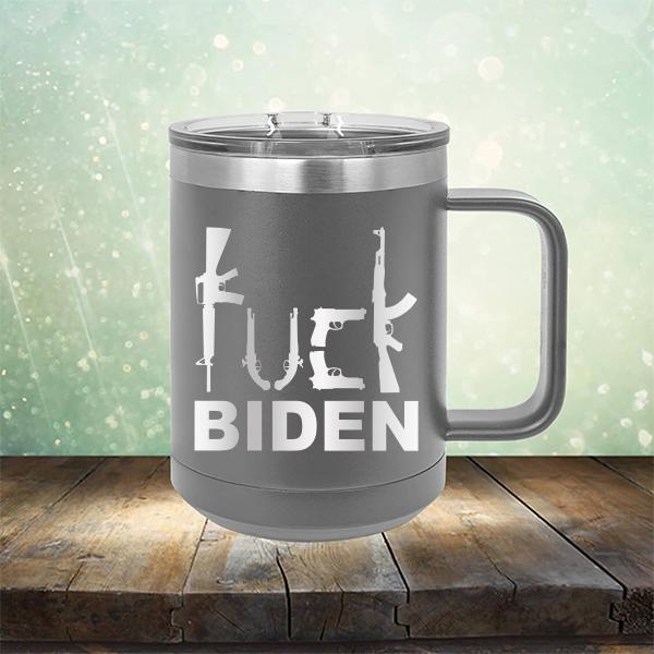 Fuck Biden Guns - Laser Etched Tumbler Mug