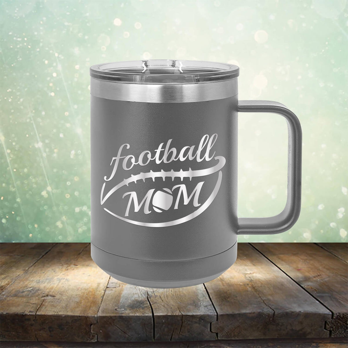 Football Mom - Laser Etched Tumbler Mug